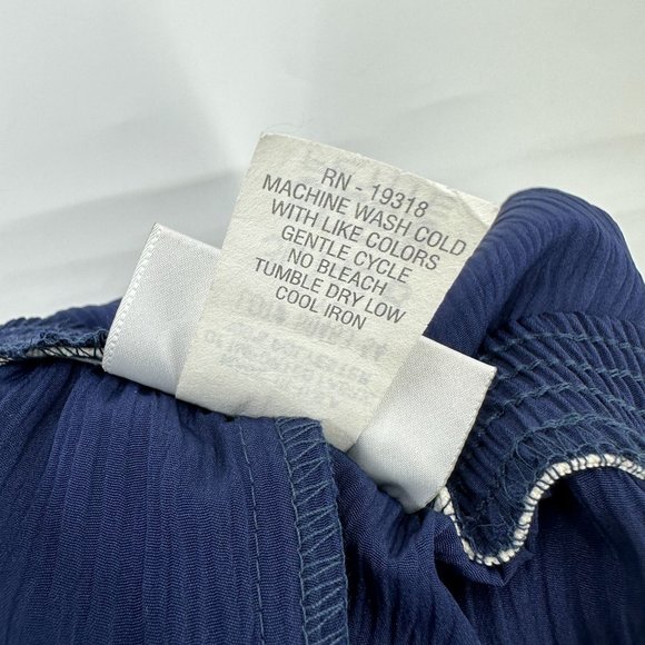 Graff Petite Skirt Womens Vintage Pull On Elastic Waist Pockets Navy Blue 8 NWT - Picture 8 of 9